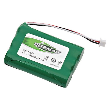 Battery 3.6 Volt Nickel Metal Hydride Ultralast Cordless Phone Battery MPN:BATT-930