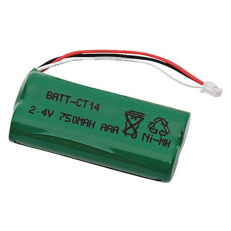 Battery 2.4 Volt Nickel Metal Hydride Ultralast Cordless Phone Battery MPN:BATT-CT14