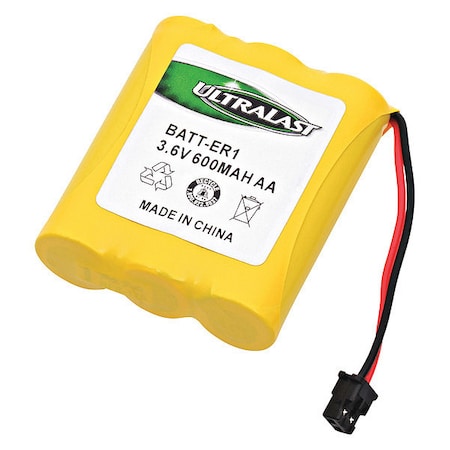 Battery - For Cordless Phone - Battery Rechargeable - 600 mAh - 3.6 V DC - 1-/ Pack MPN:BATT-ER1