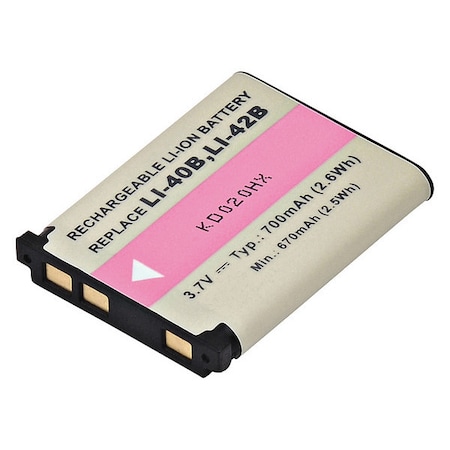 Dantona Battery - For Camera/Camcorder - Battery Rechargeable - 700 mAh - 3.7 V DC - 1-/ Pack MPN:CAM-LI42B