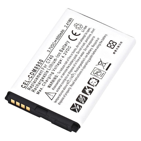 Battery - For Cell Phone - Battery Rechargeable - 650 mAh - 3.7 V DC - 1-/ Pack MPN:CEL-CDM8950