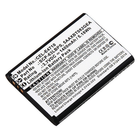 Battery 3.7 Volt Lithium Ion Ultralast Cellular Phone/Smart Phone Battery MPN:CEL-E4710