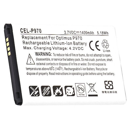Battery 3.7 Volt Lithium Ion Ultralast Cellular Phone/Smart Phone Battery MPN:CEL-P970