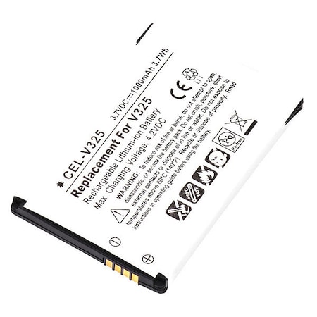 Battery - For Cell Phone - Battery Rechargeable - 1000 mAh - 3.7 V DC - 1-/ Pack MPN:CEL-V325