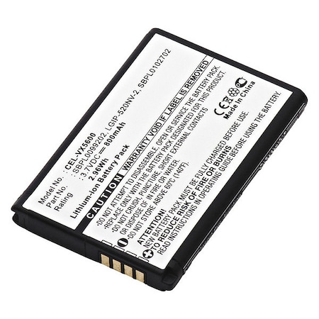 Battery 3.7 Volt Lithium Ion Ultralast Cellular Phone/Smart Phone Battery MPN:CEL-VX5600