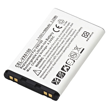 Battery 3.7 Volt Lithium Ion Ultralast Cellular Phone/Smart Phone Battery MPN:CEL-VX6100