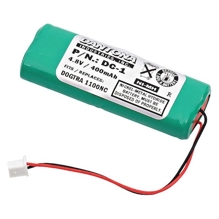 Dantona Battery - Battery Rechargeable - 400 mAh - 4.8 V DC - 1-/ Pack MPN:DC-1