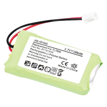 Battery 3.7 Volt Lithium Polymer Ultralast Headset Battery MPN:HS-191545