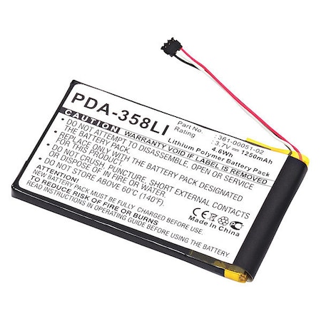 Battery 3.7 Volt Lithium Polymer Ultralast GPS battery MPN:PDA-358LI