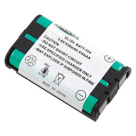 NABC UL-104 UltraLast Nickel Metal Hydride Cordless Phone Battery - Nickel-Metal Hydride - 3.6V DC MPN:UL104