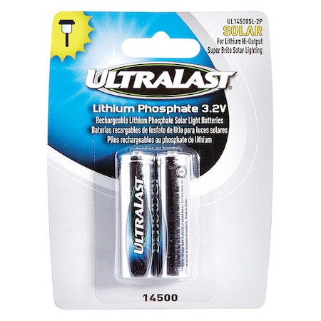 Battery - Battery Rechargeable - AA - 600 mAh - 3.2 V DC - 2-/ Pack MPN:UL14500SL-2P