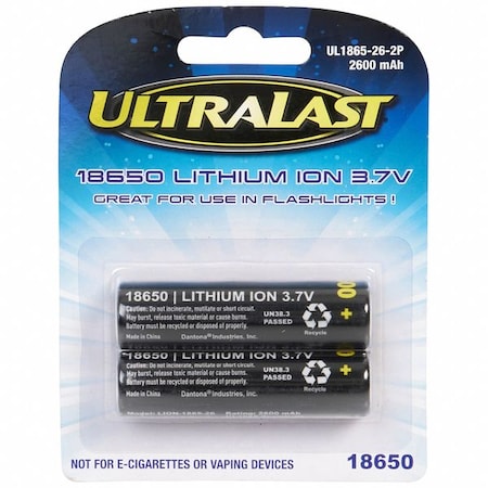 Rechargeable Battery, PK2 MPN:UL1865-26-2P