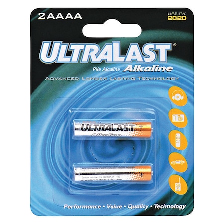 NABC UltraLast Alkaline AAAA Size General Purpose Battery - Alkaline MPN:UL2AAAA