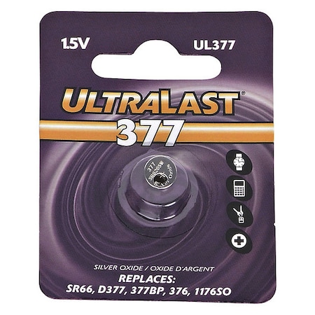 NABC UltraLast UL-377 Silver Oxide Watch Battery - Silver Oxide - 1.5V DC MPN:UL377