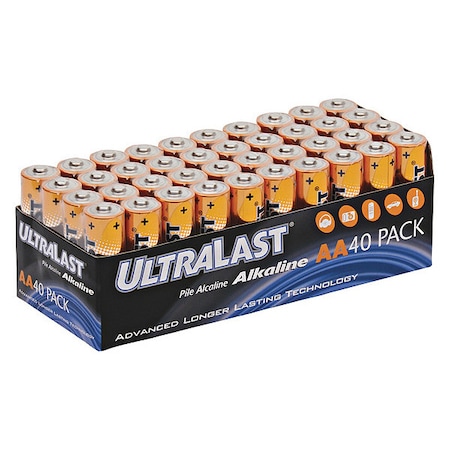 Ultralast UL40AAVP General Purpose Battery - For Multipurpose - AA - 40 Pack MPN:UL40AAVP