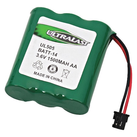 NABC UL-505 UltraLast Nickel Metal Hydride Cordless Phone Battery - Nickel-Metal Hydride - 3.6V DC MPN:UL505