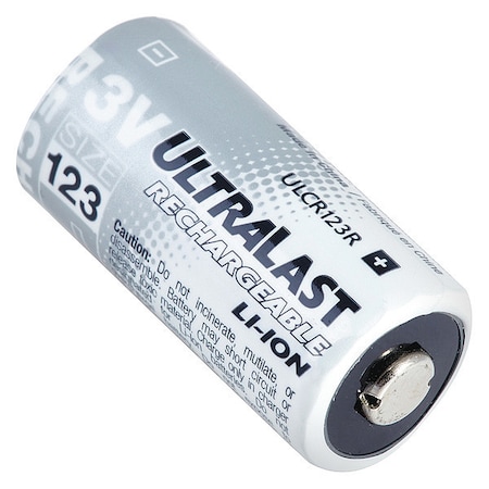 Battery 3 Volt Lithium Ion Ultralast Rechargeable Lithium Battery MPN:ULCR123R1