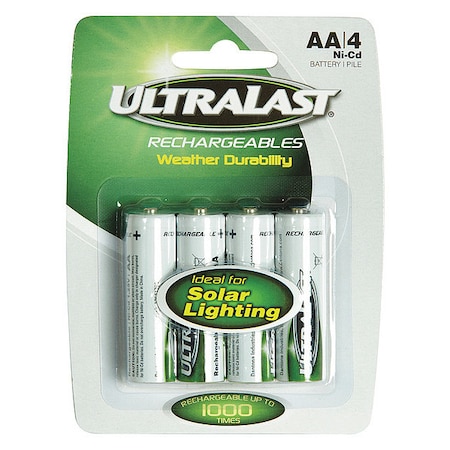 Ultralast Battery - Battery Rechargeable - 600 mAh - 1.2 V DC - 4-/ Pack MPN:ULN4AASL-1000