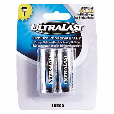 Battery 3.2V Lithium Lithium Iron Ph MPN:UL18500SL-2P