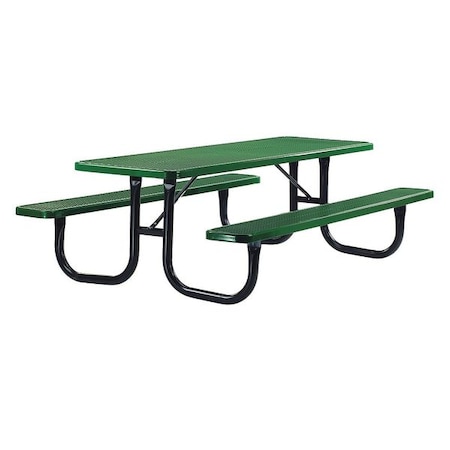 Park Rectangular Table, Portable, 6ft, Green MPN:238-V6-GREEN