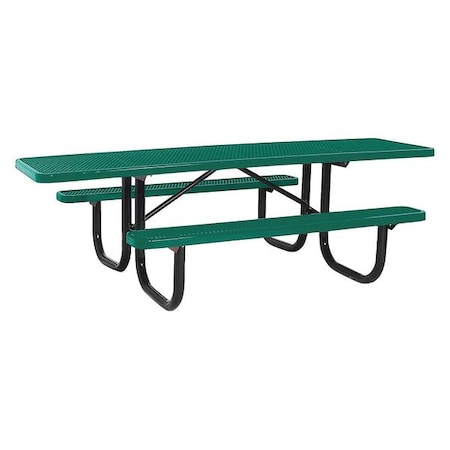 Park Rectangular Table, Portable, 8ft, Green MPN:238-V8-GREEN