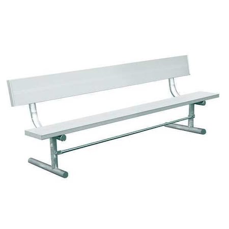 Outdoor Bench, 72 in. L, Silver MPN:940P-A6