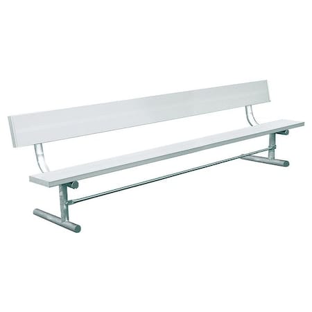 Outdoor Bench, 96 in. L, Silver MPN:940P-A8