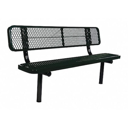 In Ground Park Bench W/ Back, Blue MPN:940S-V6-BLUE