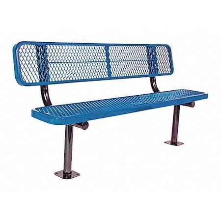 Surface Mount Park Bench W/ Back, Black MPN:940SM-V6-BLACK
