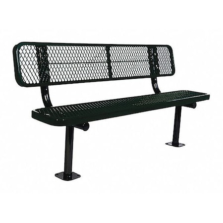 Surface Mount Park Bench W/ Back, Blue MPN:940SM-V6-BLUE