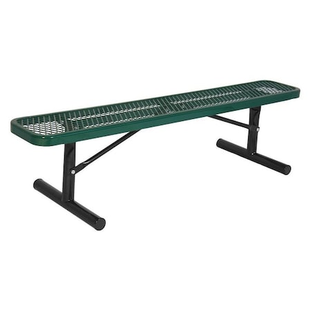 Portable Park Bench, No Back, Green MPN:942P-V6-GREEN