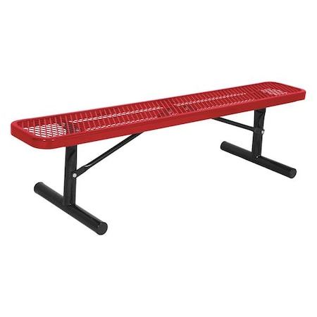 Portable Park Bench, No Back, Red MPN:942P-V6-RED