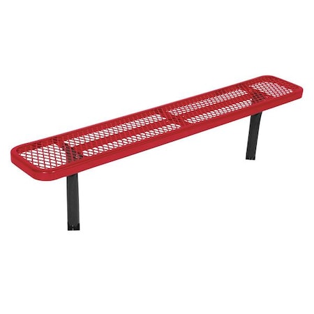 Commercial Park Bench, No Back, Red MPN:942S-V6-RED