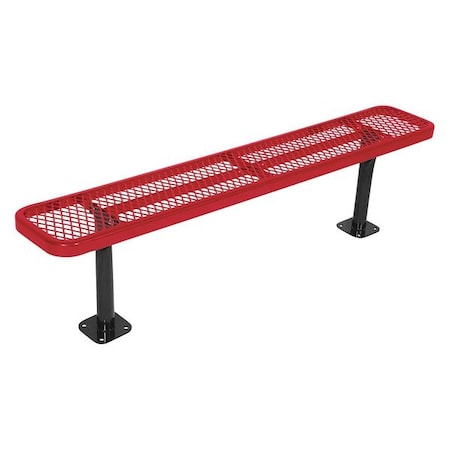 Surface Mount Park Bench, No Back, Red MPN:942SM-V6-RED