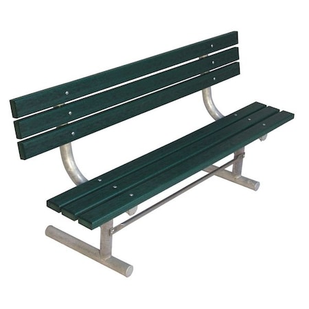 Outdoor Bench, 96 in. L, Green, Recycled Plastic MPN:g940P-GRN8