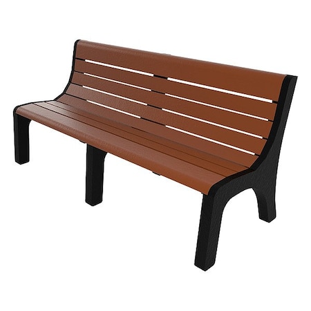 Outdoor Bench, 72 in L, Brown MPN:PB 6BRONEW