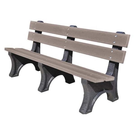 Outdoor Bench, 72 in. W, 48 in. H, Gray MPN:PB 6GRACOLE