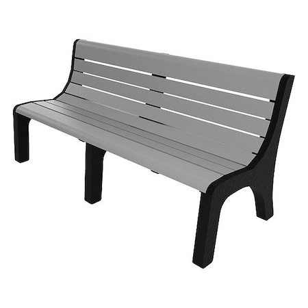 Outdoor Bench, 72 in L, Gray MPN:PB 6GRANEW