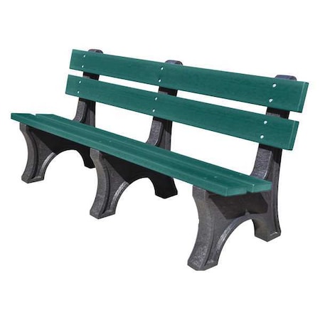 Outdoor Bench, 72 in. L, 48 in. H, Green MPN:PB 6GRECOLE
