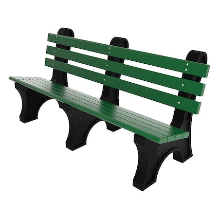 Outdoor Bench, 72 in L, Green MPN:PB 6GRECPAE