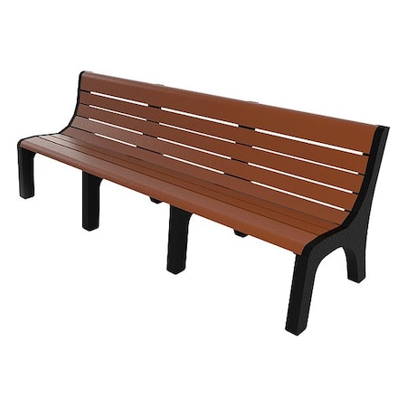 Outdoor Bench, 96 in L, Brown MPN:PB 8BRONEW
