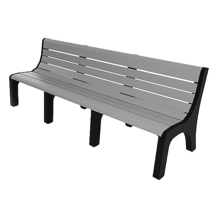 Outdoor Bench, 96 in L, Gray MPN:PB 8GRANEW