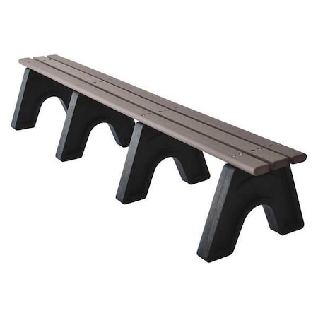 Outdoor Bench, 96 in. L, 48 in. H, Gray MPN:PB 8GRASPOE