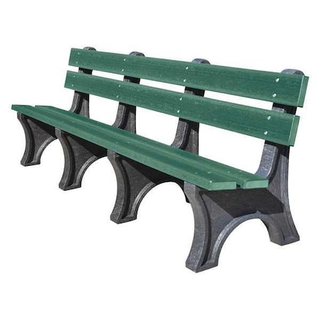 Outdoor Bench, 96 in. L, 48 in. H, Green MPN:PB 8GRECOLE