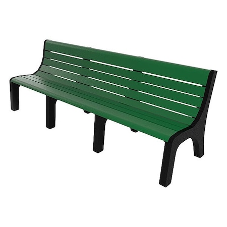 Outdoor Bench, 96 in L, Green MPN:PB 8GRENEW