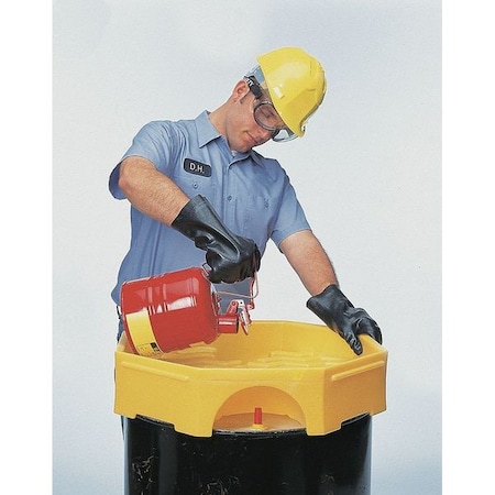 Drum Funnel, Lockable, Yellow / Yellow, No Flame Arrester, 23 5/8 in x 5 1/2 in MPN:482
