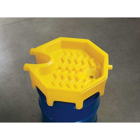 DrumFunnel, 9inH, Yellow, Polyethylene MPN:497