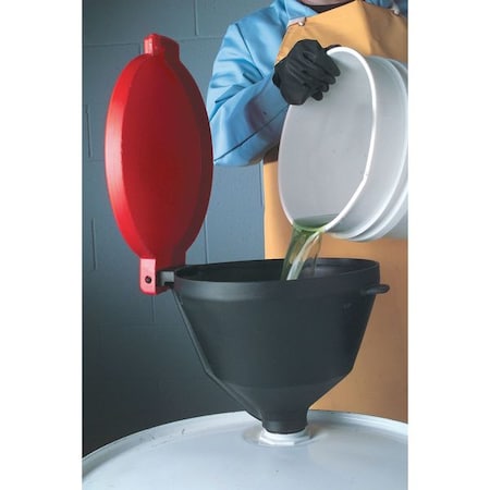 DrumFunnel, 11inH, Black, Polyethylene MPN:651