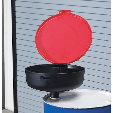 Drum Funnel, 11.5inH, Black, Polyethylene MPN:656
