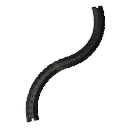 Cable Protector, 3/4 in H, 39-1/2 in L, 3 in W, 1 Channel, ABS, Black MPN:1802